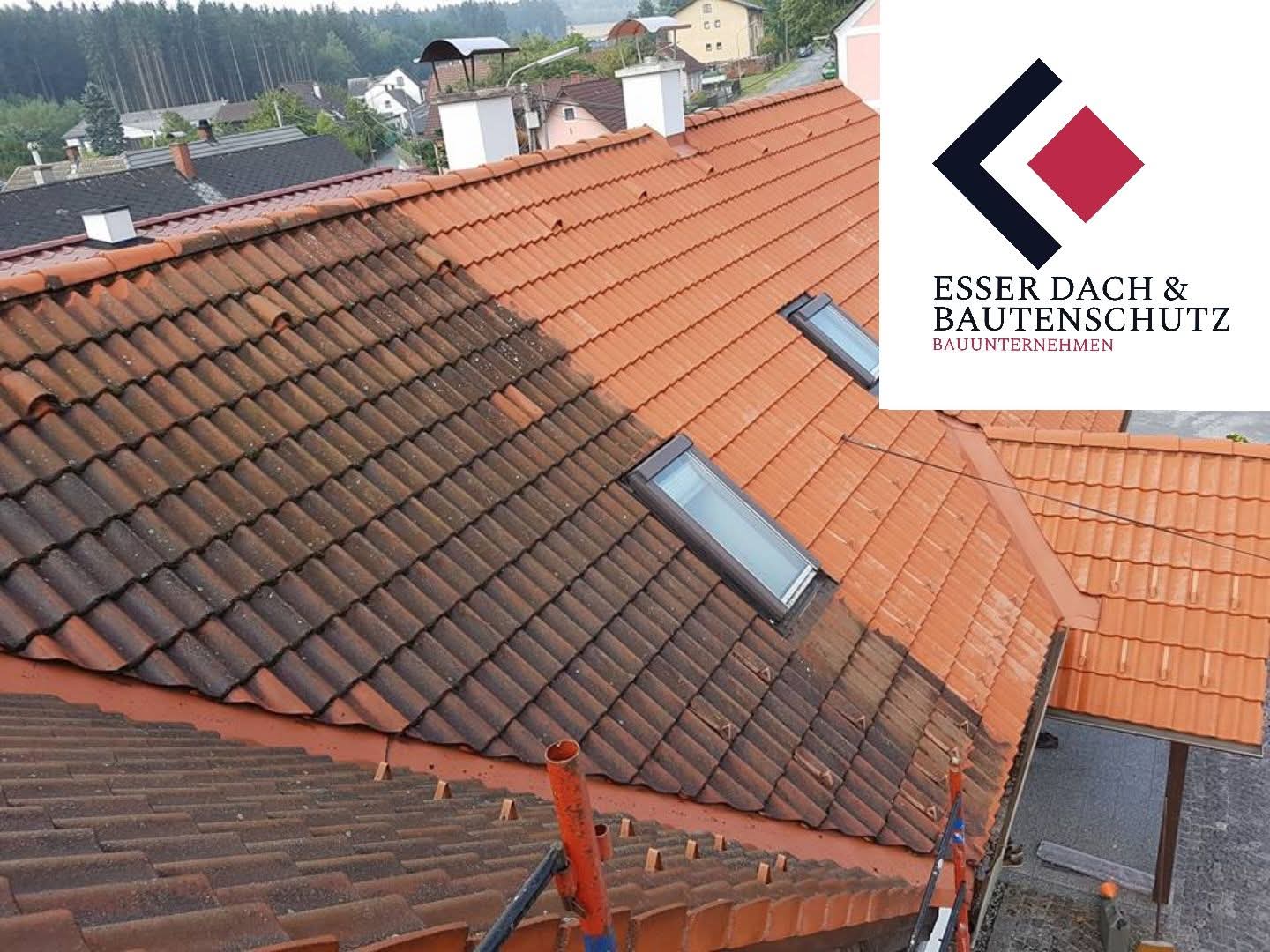 Vorher/Nachher: Ziegeldach
